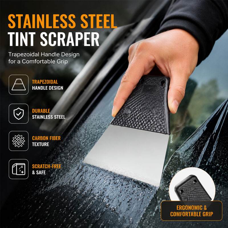 Screen Printing Squeegee - SEAMETAL Stainless Steel Window Tint Scraper