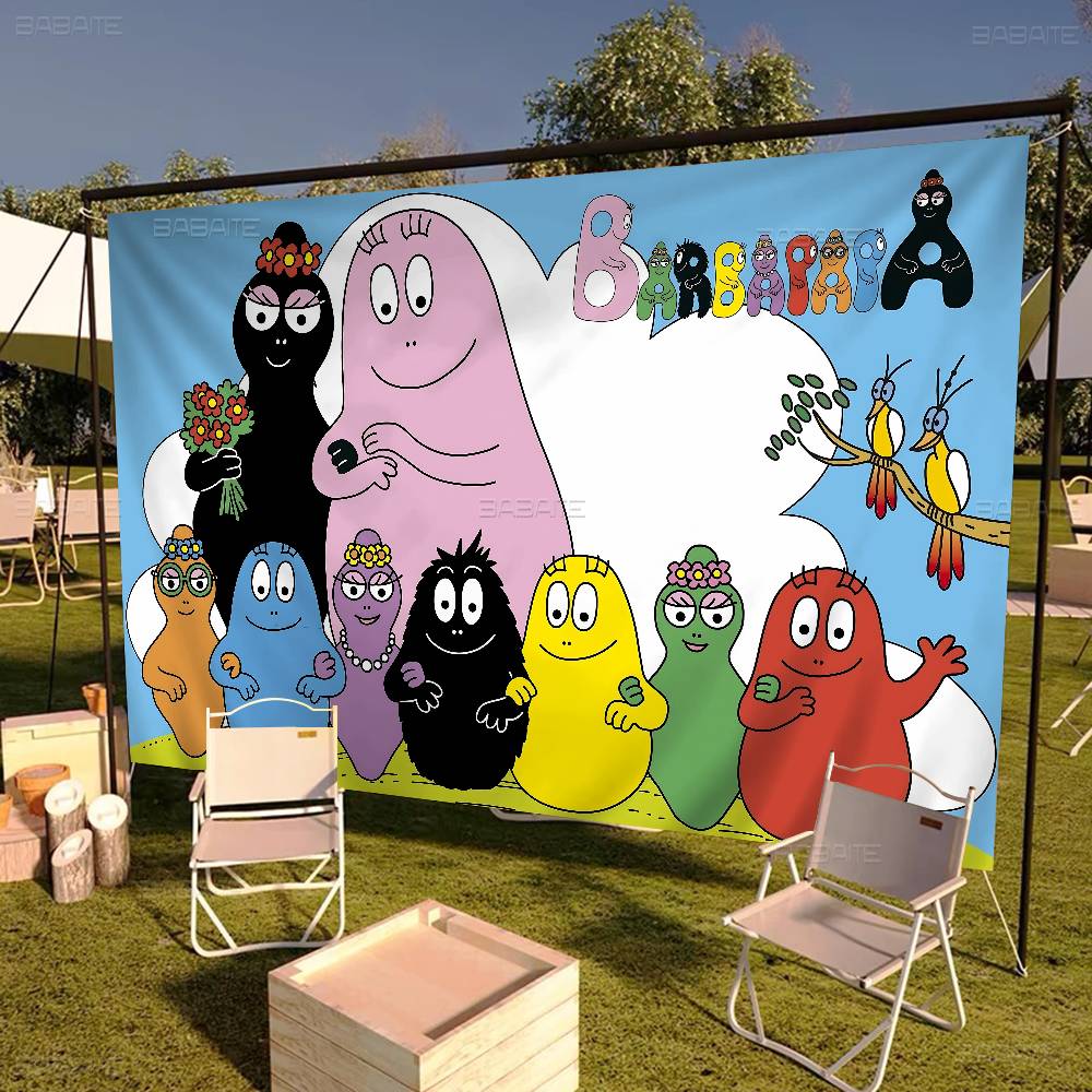 Commercial Banner Printing - Cute Cartoon Les Barbapapa Family Advanced