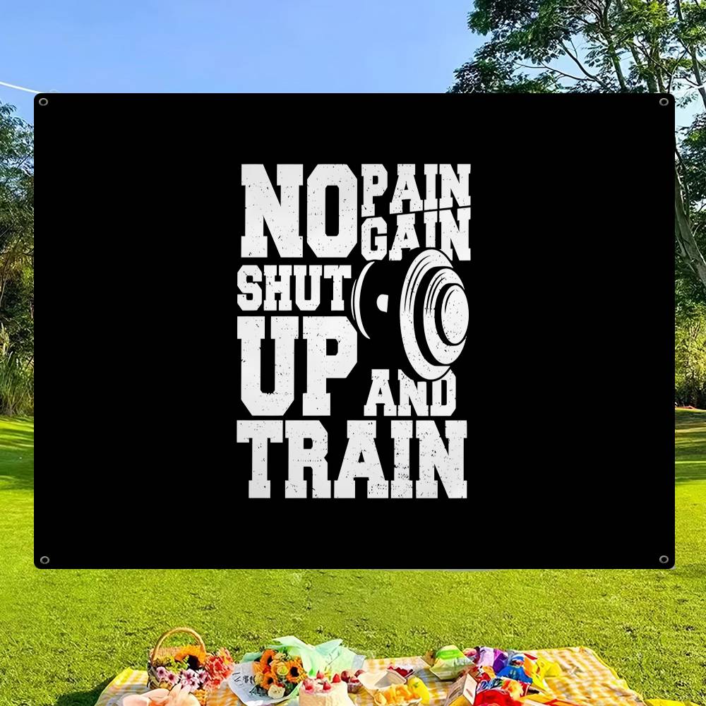 No Pain No Gain GYM Advanced P - Commercial Banner Printing recension och pris
