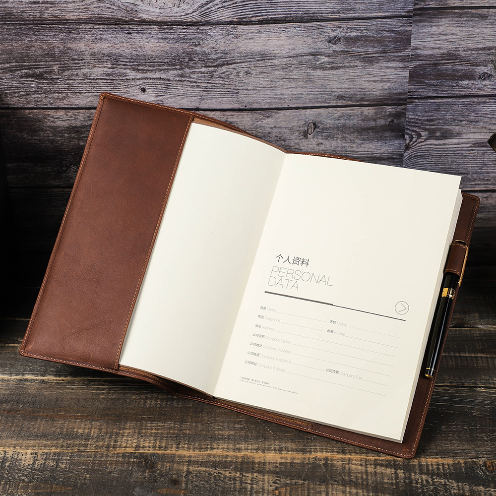 Retro Genuine Leather Book Cov - Commercial Printing Books recension och pris