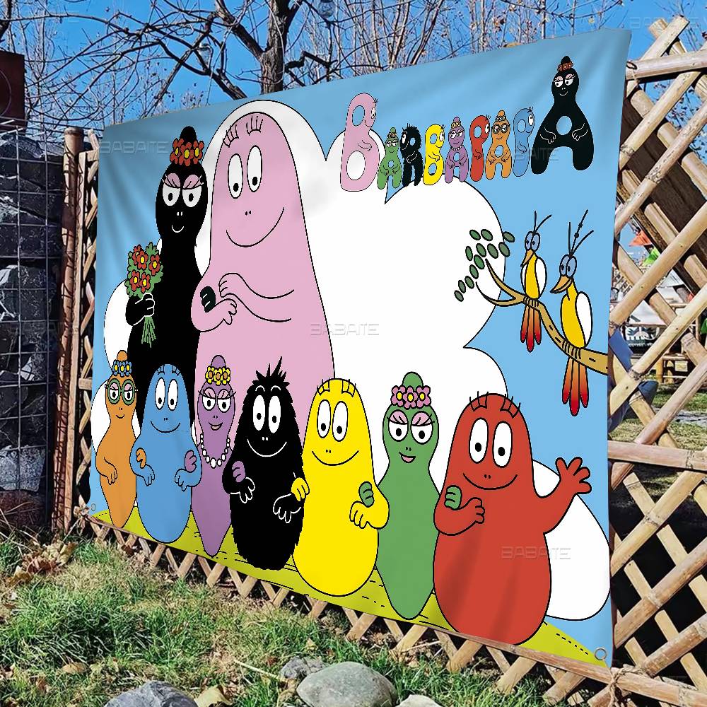 Cute Cartoon Les Barbapapa Fam - Commercial Banner Printing recension och pris